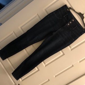 High Waisted 3 Button Jeans